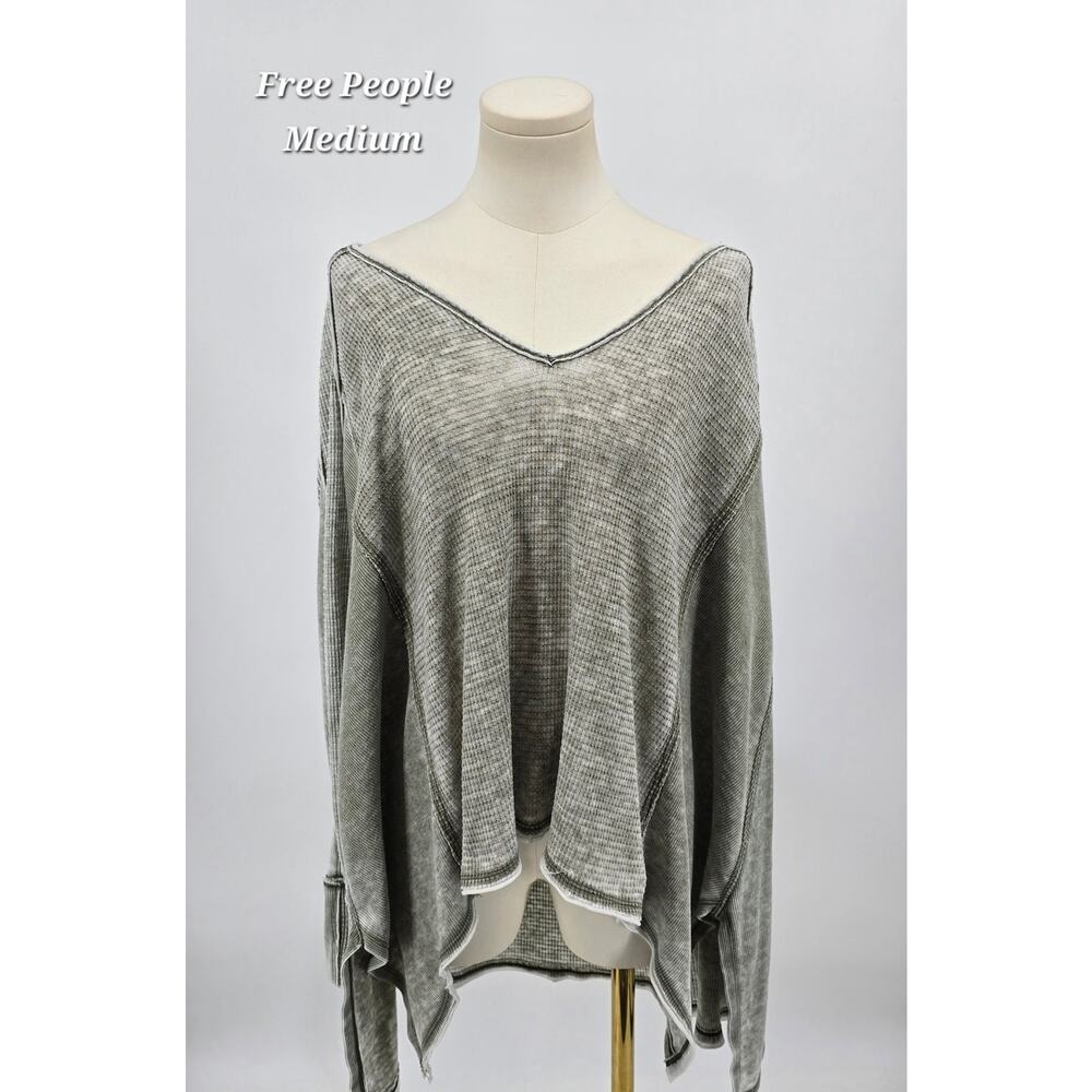 Free People Whimsigoth Coraline Thermal Top – Sage Green – Size M
